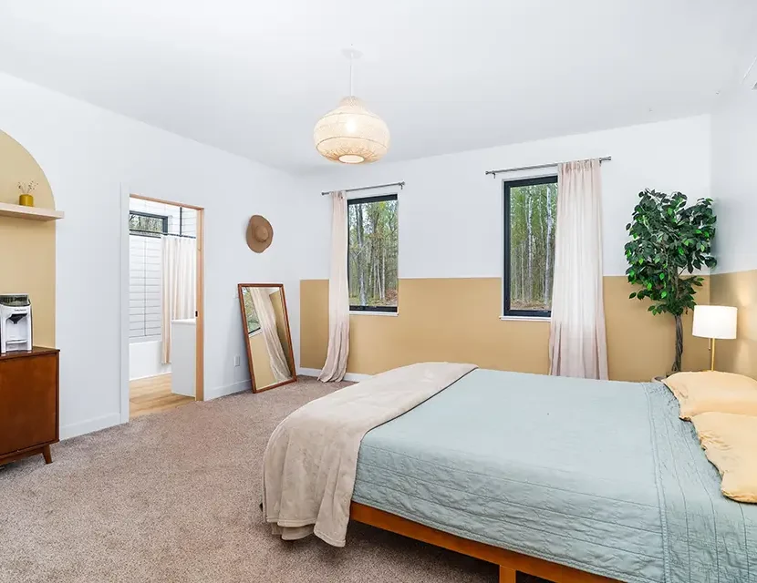 bedroom image with color bleed