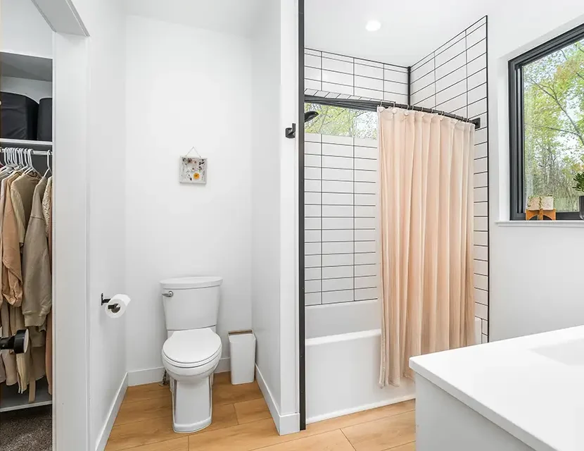 bathroom with bright white walls