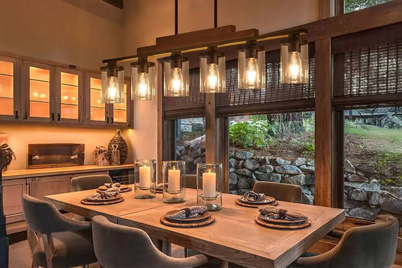 dining table with lighting