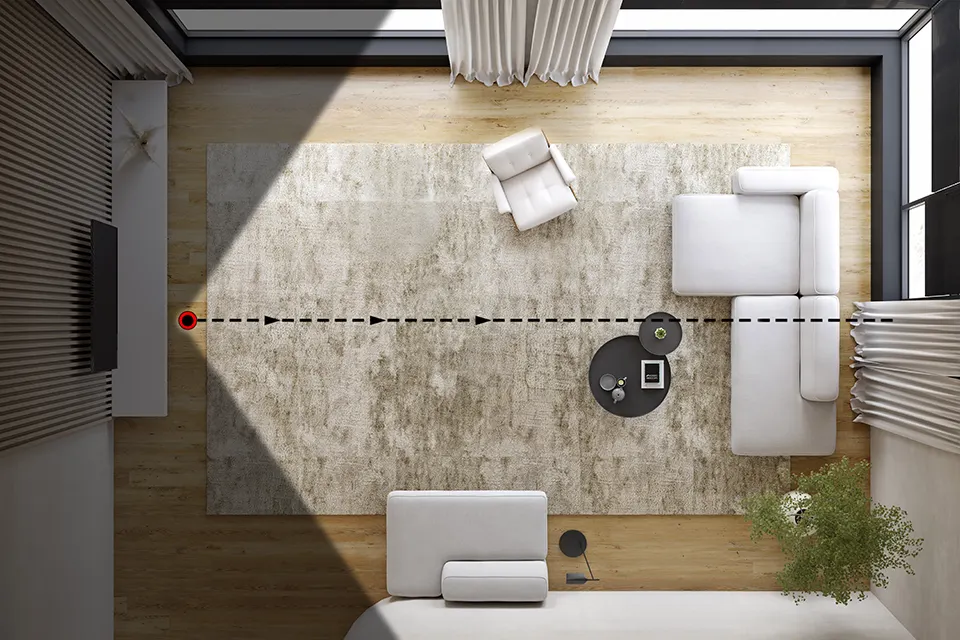 highlighted camera angle aiming at wall