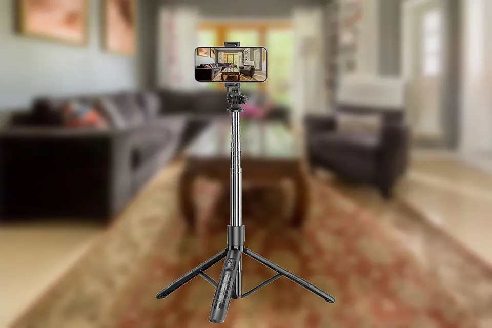 smartphone tripod setup